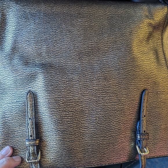 Gold, Shimmer, Coach Over The Shoulder Tote - Picture 5 of 7